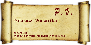 Petrusz Veronika névjegykártya