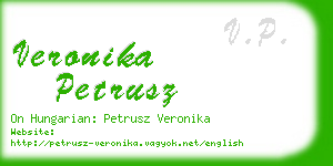 veronika petrusz business card